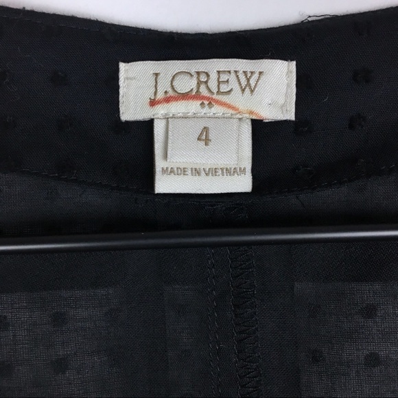J CREW 100% Cotton Shell Top Sleeveless Swiss Dot V Neck Lightweight Size 4 - Picture 6 of 8